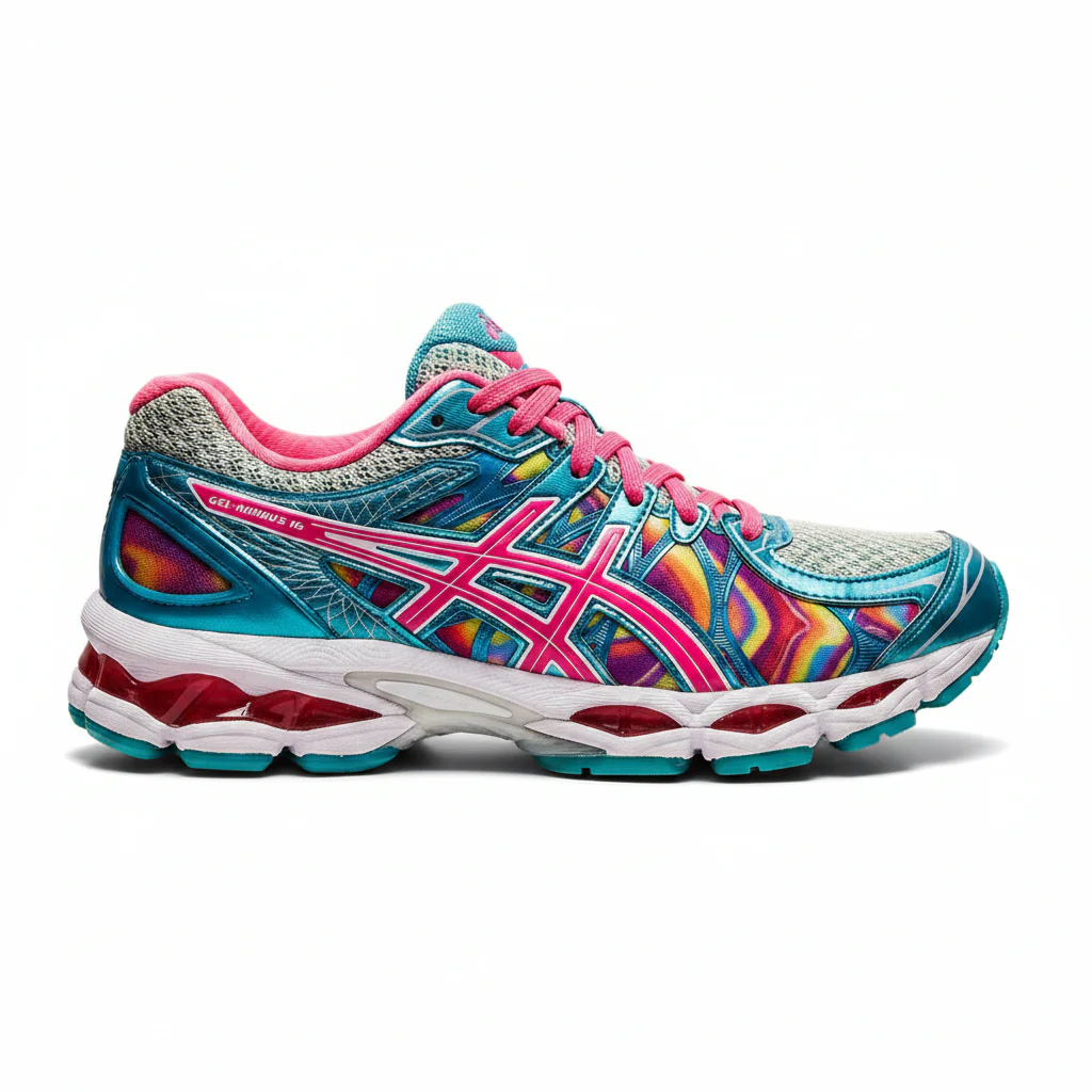 Asics Gel-Nimbus 16 - Teal / Hot Pink / Multicolor