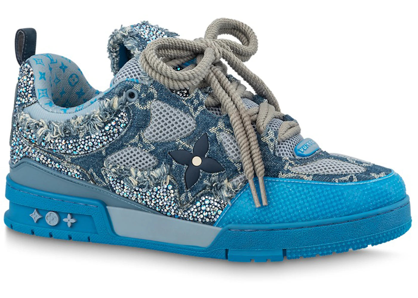 Louis Vuitton Skate Trainer Azul Swarovski Monogram